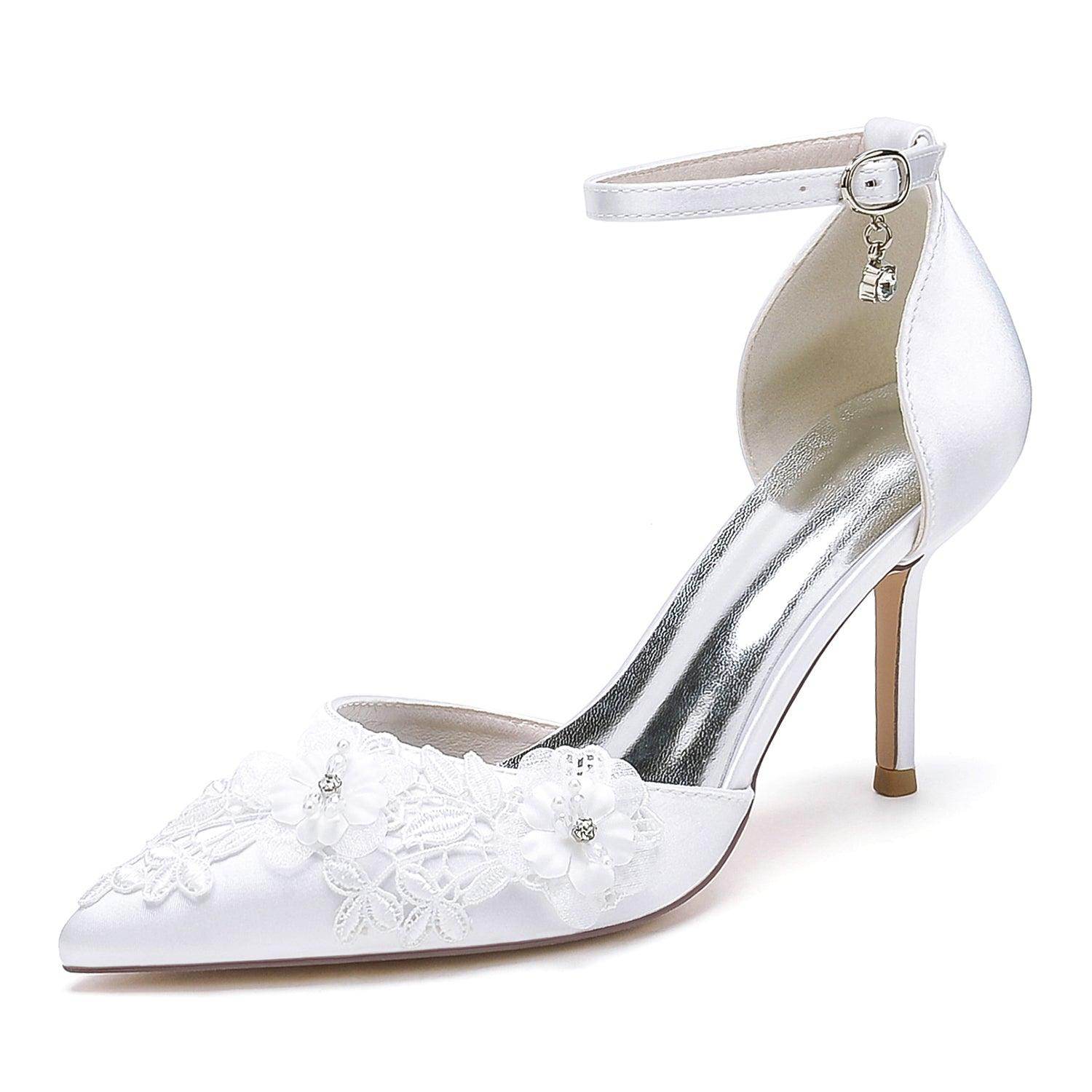 Stiletto Heel 8.5cm Silk-Like Shoes CK0475 - COCOMELODY